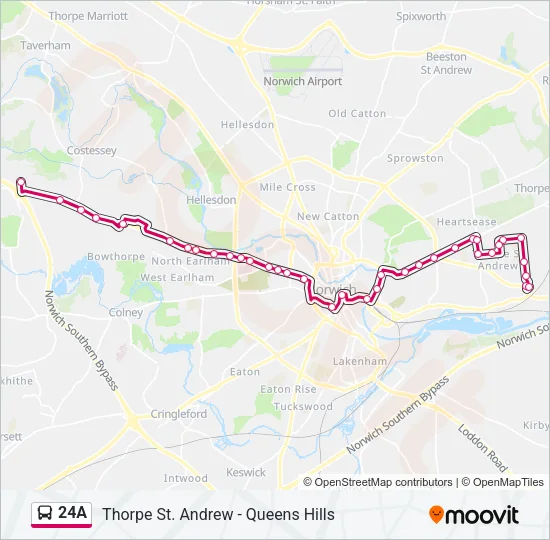 24A Bus Line Map