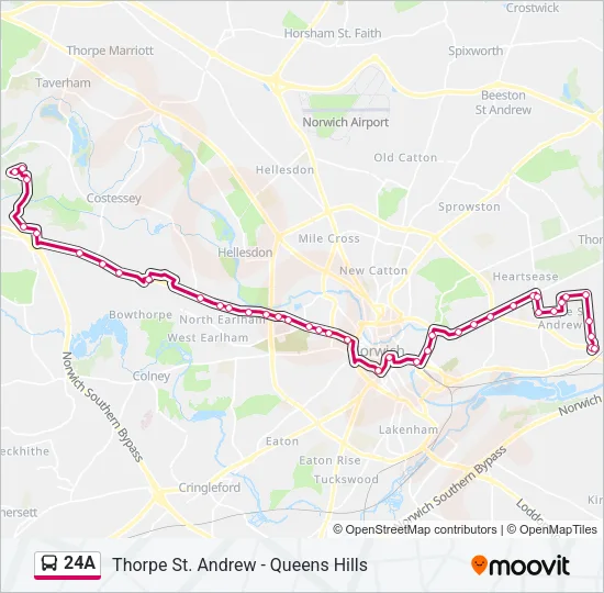 24A Bus Line Map