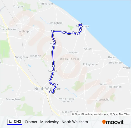 CH2 Bus Line Map