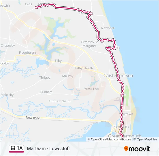 1A Bus Line Map
