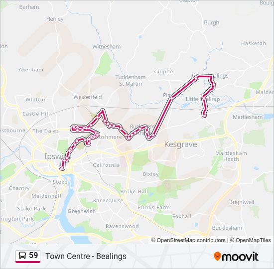 59 Bus Line Map