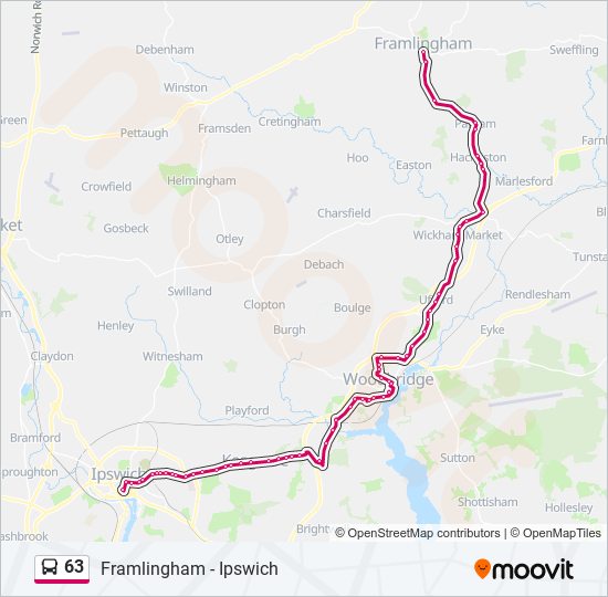 63 Bus Line Map