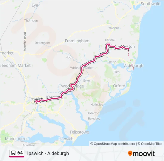 64 Bus Line Map