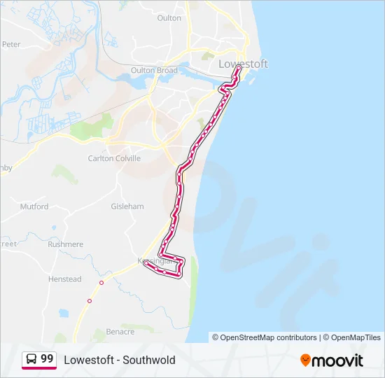 99 Bus Line Map