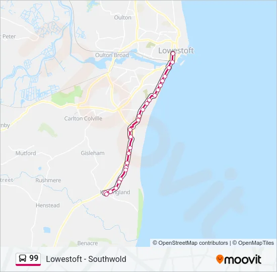 99 Bus Line Map