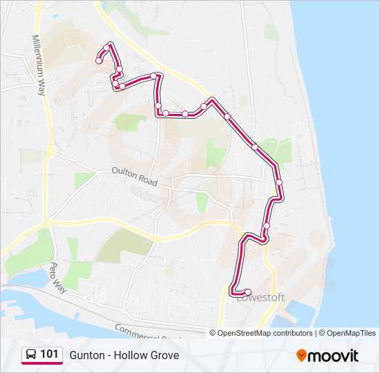 101 Route: Schedules, Stops & Maps - Lowestoft (Updated)