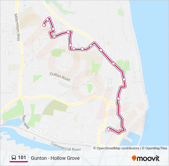 101 Bus Line Map