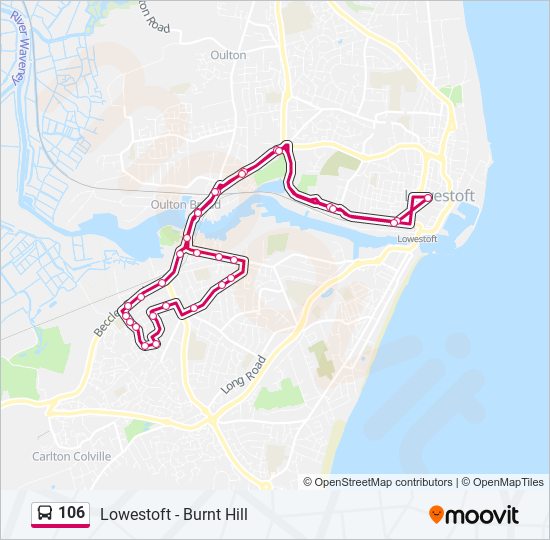 106 bus Line Map