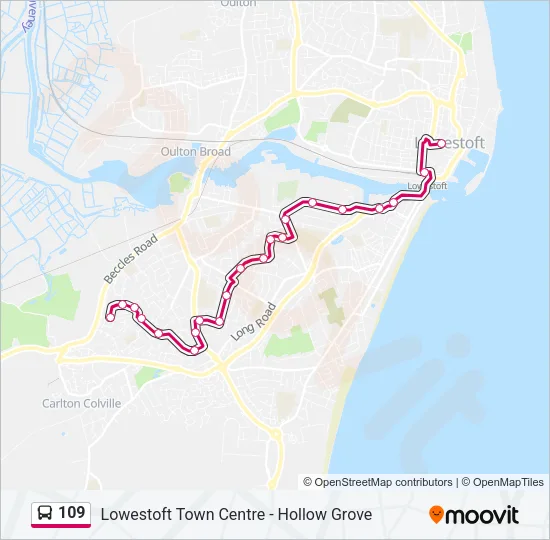 109 Bus Line Map