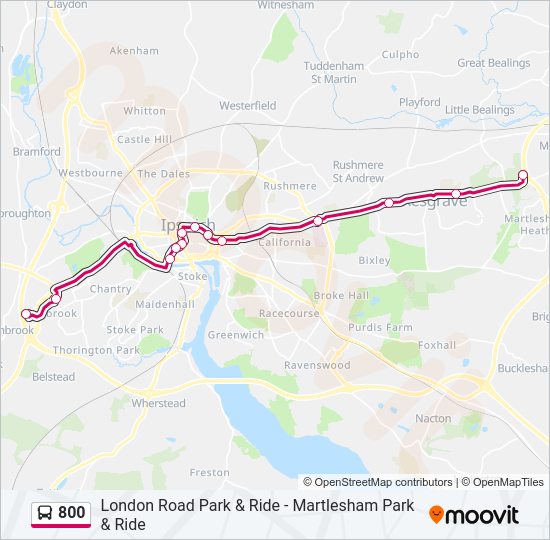 800 Bus Line Map