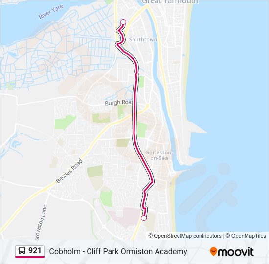 921 Bus Line Map