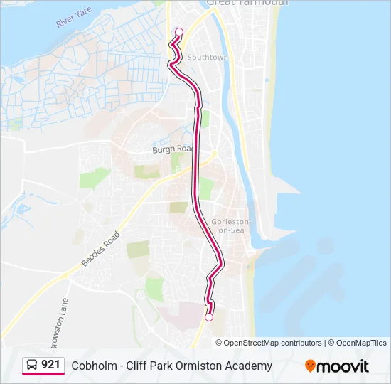 921 Bus Line Map