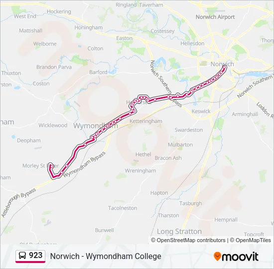 923 Bus Line Map