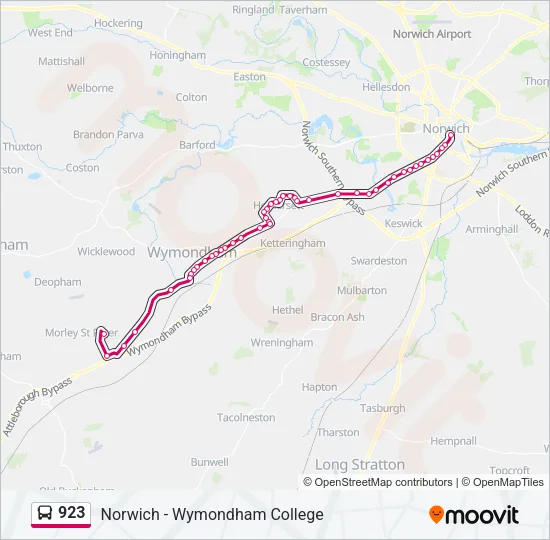 923 Bus Line Map