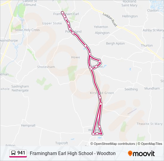 941 bus Line Map