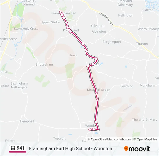 941 Bus Line Map