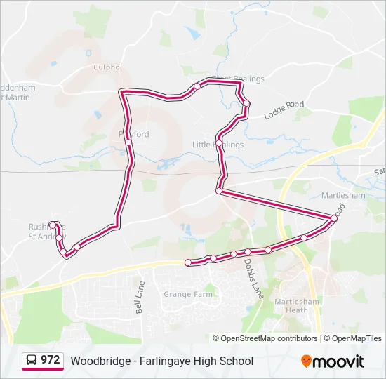 972 Bus Line Map