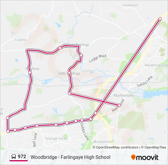 972 Bus Line Map