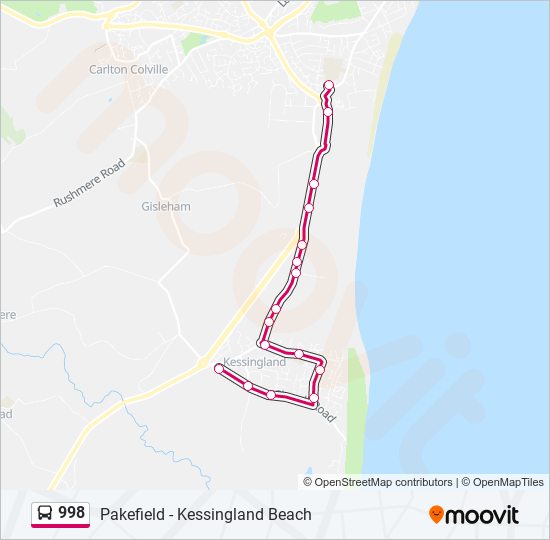 998 bus Line Map