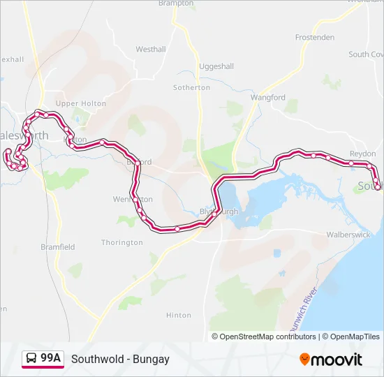 99A Bus Line Map