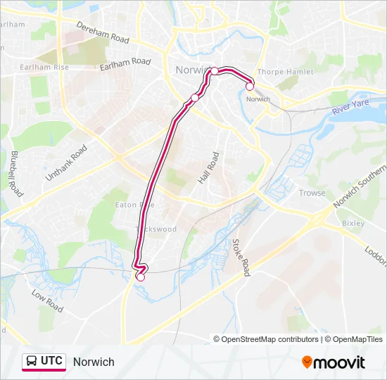 UTC Bus Line Map