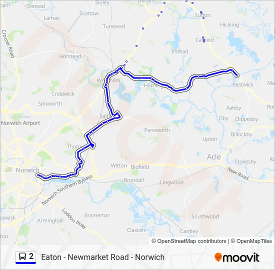 2 Route: Schedules, Stops & Maps - Norwich (Updated)