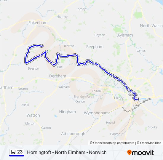 23 Bus Line Map