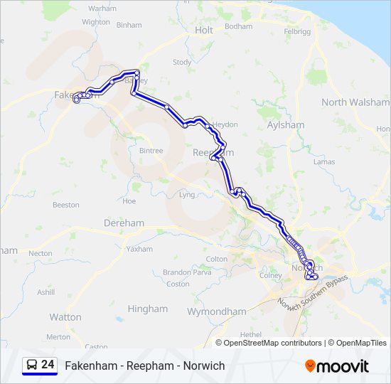 24 Bus Line Map