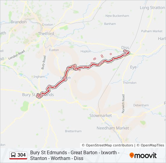 304 Route Schedules, Stops & Maps