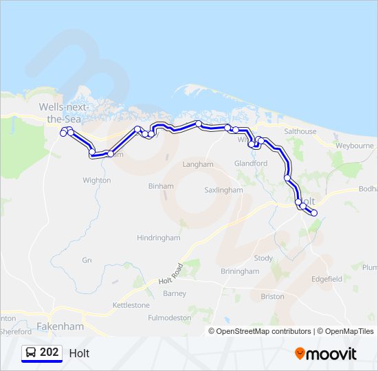 202 Bus Line Map