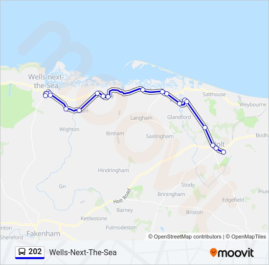 202 Bus Line Map