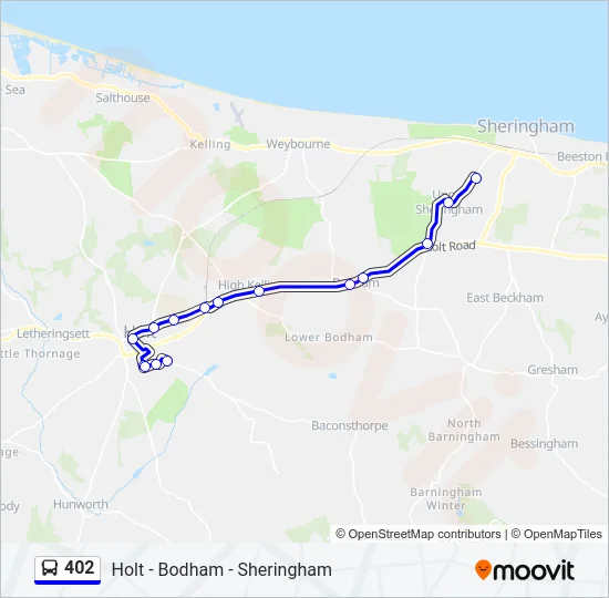 402 Bus Line Map