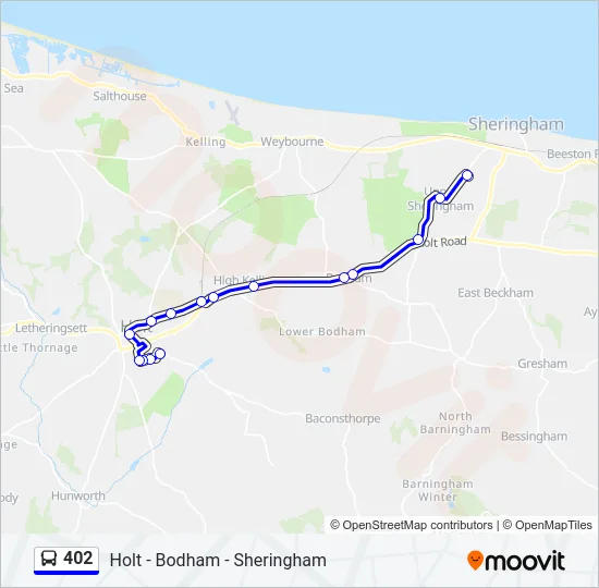 402 Bus Line Map
