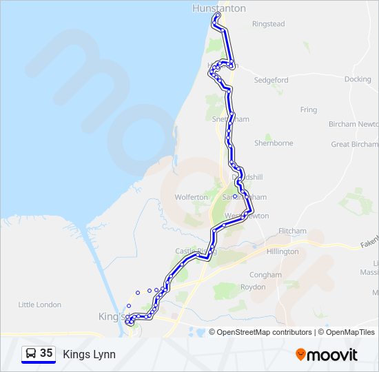 35 Bus Line Map