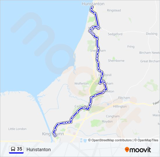 35 Bus Line Map