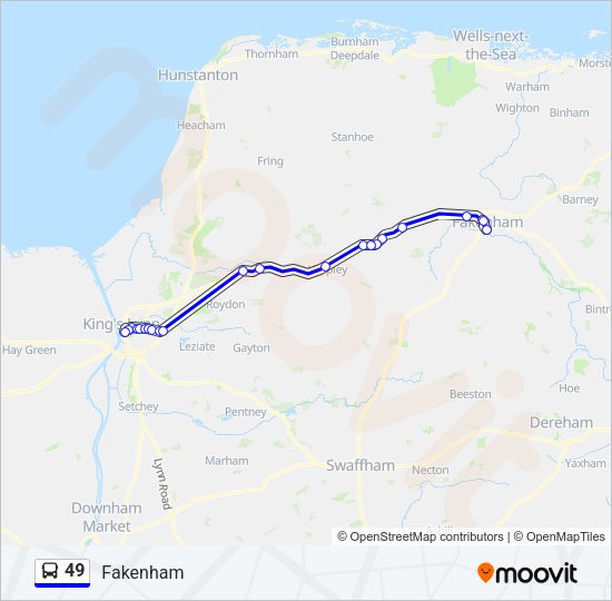 49 Bus Line Map