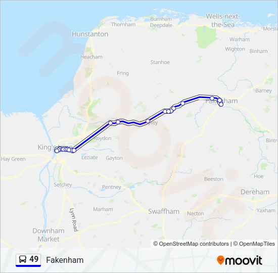 49 Bus Line Map