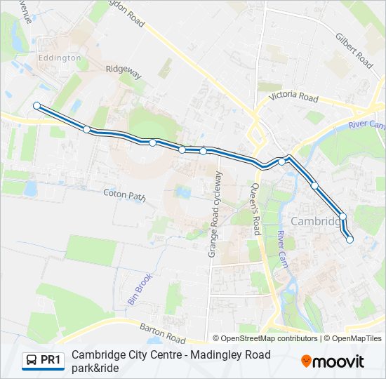 PR1 bus Line Map