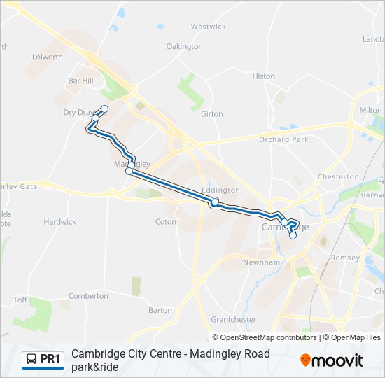 PR1 bus Line Map