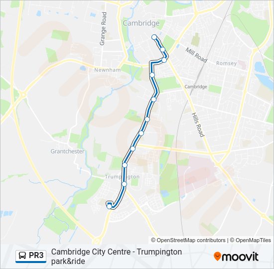 PR3 Bus Line Map