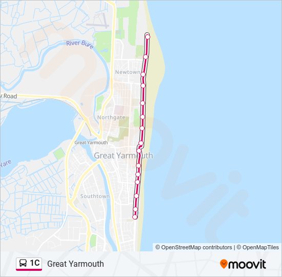 1C Bus Line Map