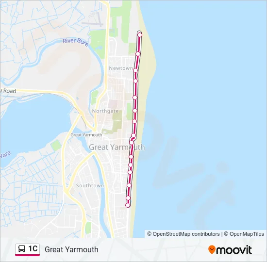 1C Bus Line Map