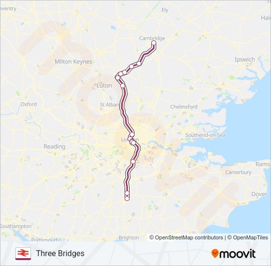 THAMESLINK Train Line Map
