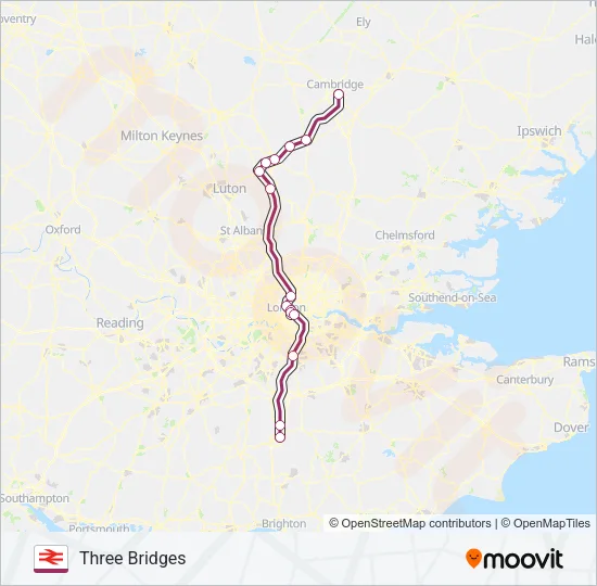 THAMESLINK Train Line Map
