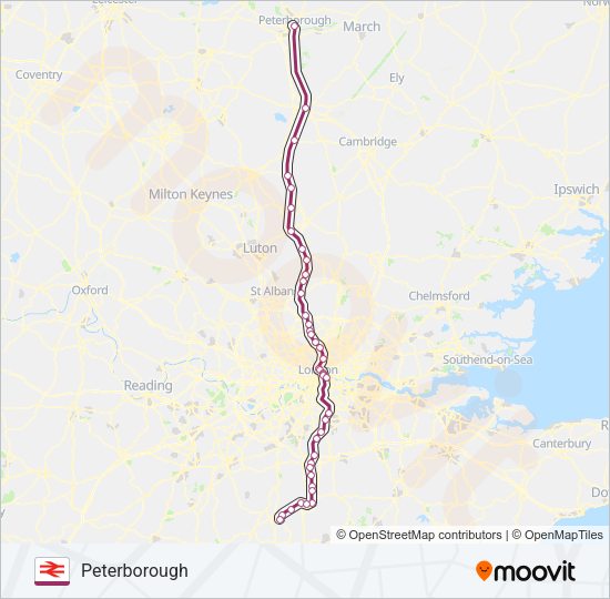 THAMESLINK Train Line Map