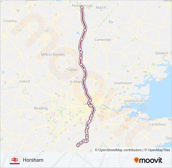 THAMESLINK Train Line Map