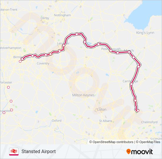 CROSSCOUNTRY Train Line Map