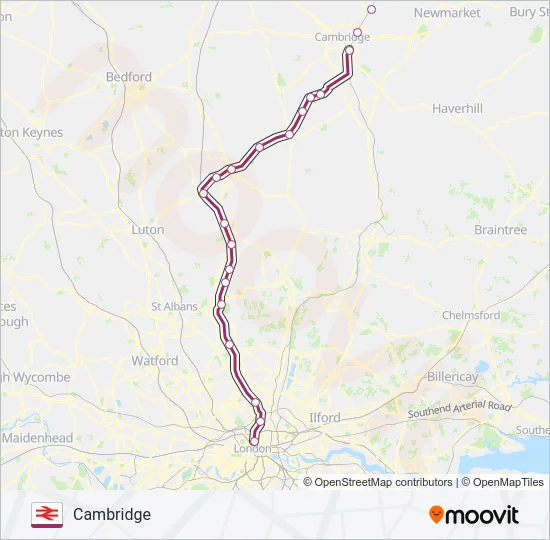 Great Northern Railway Route Map Great Northern Route: Schedules, Stops & Maps - Cambridge (Updated)