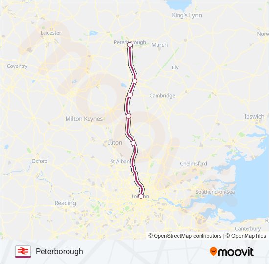 GREAT NORTHERN Train Line Map