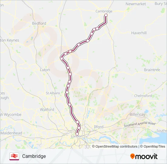 GREAT NORTHERN Train Line Map